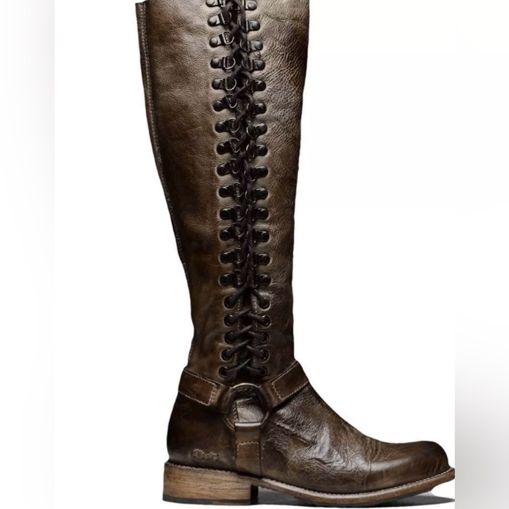 Bed Stu, Burnley Distressed Leather Laceup/Side Zip
Boots, size 6.5